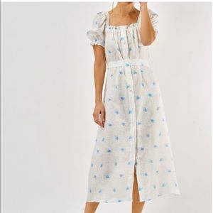 Sleeper linen Bridgette Dress - Blue Bouquet
